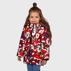 Куртка зимняя для девочки Русский Санта Клаус, цвет: 3D-черный — фото 2
