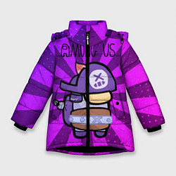 Куртка зимняя для девочки Among Us Pirate, цвет: 3D-черный