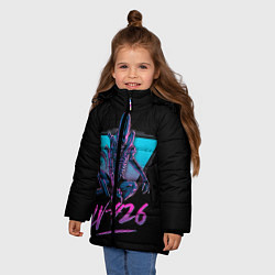 Куртка зимняя для девочки Чужой 426, цвет: 3D-черный — фото 2