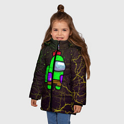 Куртка зимняя для девочки Amon Us x Brawl Stars, цвет: 3D-светло-серый — фото 2
