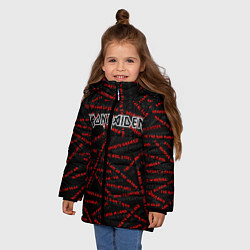 Куртка зимняя для девочки IRON MAIDEN SONGS Z, цвет: 3D-черный — фото 2