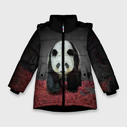 Куртка зимняя для девочки ПАНДА, цвет: 3D-черный