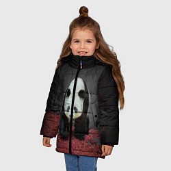 Куртка зимняя для девочки ПАНДА, цвет: 3D-черный — фото 2