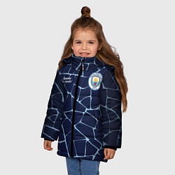 Куртка зимняя для девочки MAN CITY, разминочная 2021, цвет: 3D-черный — фото 2