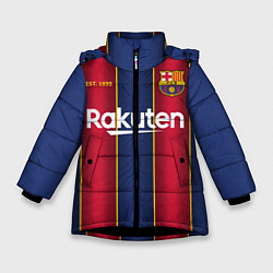 Куртка зимняя для девочки BARCELONA 2021 - ДОМАШНЯЯ, цвет: 3D-черный