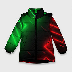 Куртка зимняя для девочки Geometry Z, цвет: 3D-черный