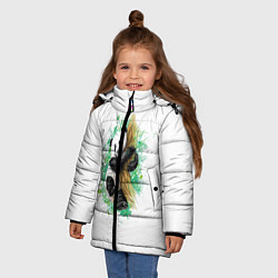 Куртка зимняя для девочки Панда, цвет: 3D-красный — фото 2