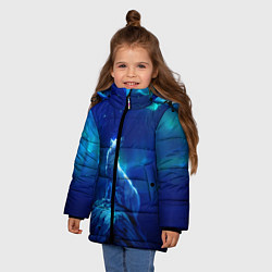 Куртка зимняя для девочки Одинокий Волк, цвет: 3D-светло-серый — фото 2