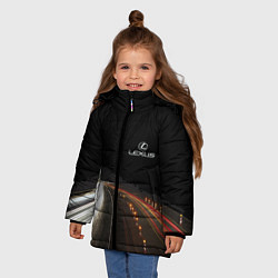 Куртка зимняя для девочки Night route, цвет: 3D-черный — фото 2