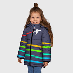 Куртка зимняя для девочки В небо, цвет: 3D-красный — фото 2