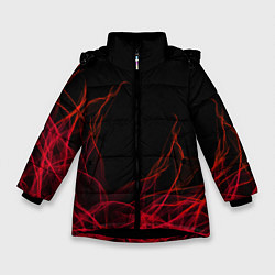 Куртка зимняя для девочки Fiber, цвет: 3D-черный