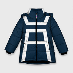 Куртка зимняя для девочки Моя геройская академия, цвет: 3D-черный