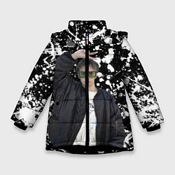 Куртка зимняя для девочки Slava Marlow, цвет: 3D-черный