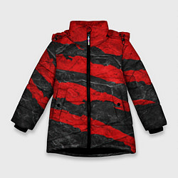 Куртка зимняя для девочки Background, цвет: 3D-черный