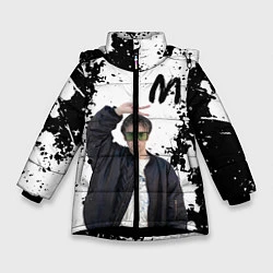 Куртка зимняя для девочки СЛАВА МАРЛОУ, цвет: 3D-черный