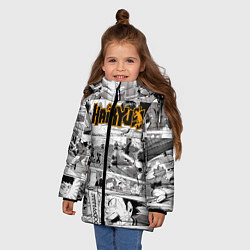 Куртка зимняя для девочки Haikyu, цвет: 3D-черный — фото 2