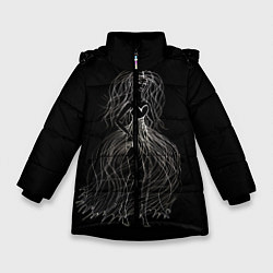 Куртка зимняя для девочки Девушка - призрак, цвет: 3D-черный