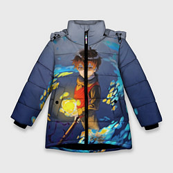 Куртка зимняя для девочки Баам, цвет: 3D-черный