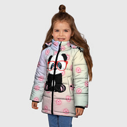 Куртка зимняя для девочки Милая пандочка, цвет: 3D-черный — фото 2