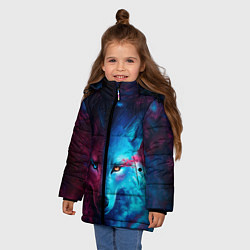 Куртка зимняя для девочки ЗВЕЗДНЫЙ ВОЛК, цвет: 3D-светло-серый — фото 2