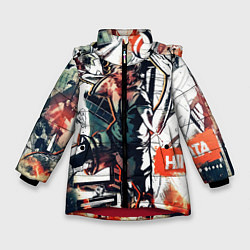 Куртка зимняя для девочки Haikyu Haikyuu Haikuu, цвет: 3D-красный
