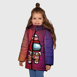 Куртка зимняя для девочки Among Us Сладкий Z, цвет: 3D-черный — фото 2