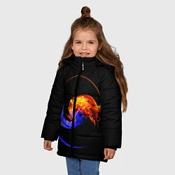 Куртка зимняя для девочки Две стихии, цвет: 3D-черный — фото 2