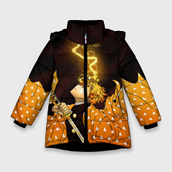 Куртка зимняя для девочки ЗЕНИЦУ, цвет: 3D-черный