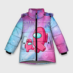 Куртка зимняя для девочки Among Us Baby Z, цвет: 3D-светло-серый