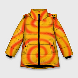 Куртка зимняя для девочки СПИРАЛИ, цвет: 3D-черный