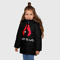 Куртка зимняя для девочки Among Us Логотип, цвет: 3D-черный — фото 2