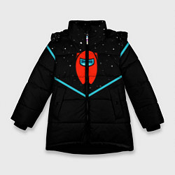 Куртка зимняя для девочки AMONG US - Амонг Ас, цвет: 3D-черный