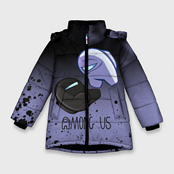 Куртка зимняя для девочки AMONG US - Кто Импостор?, цвет: 3D-черный