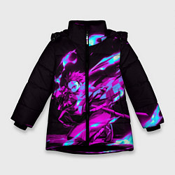 Куртка зимняя для девочки НЕОНОВЫЙ ТАНДЖИРО, цвет: 3D-черный
