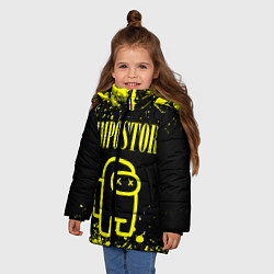 Куртка зимняя для девочки AMONG US IMPOSTOR, цвет: 3D-красный — фото 2