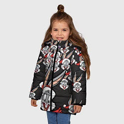 Куртка зимняя для девочки Bugs Bunny, цвет: 3D-светло-серый — фото 2