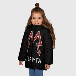 Куртка зимняя для девочки Спарта, цвет: 3D-черный — фото 2