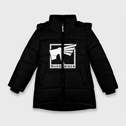 Куртка зимняя для девочки Вархамер, цвет: 3D-черный