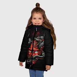 Куртка зимняя для девочки Хання, цвет: 3D-черный — фото 2