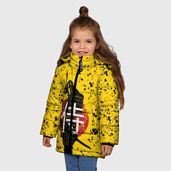 Куртка зимняя для девочки ? Самурай, цвет: 3D-черный — фото 2