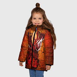 Куртка зимняя для девочки Ванпанчмен, цвет: 3D-красный — фото 2