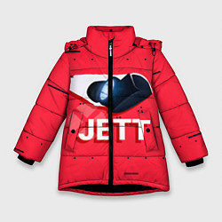 Куртка зимняя для девочки Jett, цвет: 3D-черный