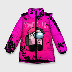 Куртка зимняя для девочки Among Us Sus Boy Z, цвет: 3D-черный