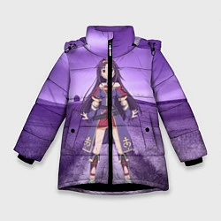 Куртка зимняя для девочки Юки Конно, цвет: 3D-черный