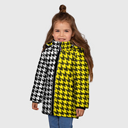 Куртка зимняя для девочки Гусиные лапки 3D, цвет: 3D-светло-серый — фото 2