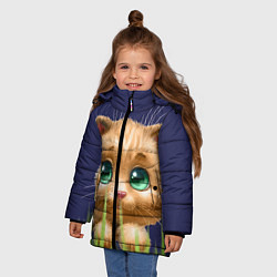 Куртка зимняя для девочки Зелёная трава, цвет: 3D-красный — фото 2