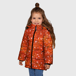 Куртка зимняя для девочки Красная икра, цвет: 3D-черный — фото 2