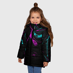 Куртка зимняя для девочки Glitch, цвет: 3D-черный — фото 2