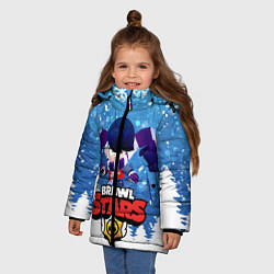 Куртка зимняя для девочки Brawl Stars Эдгар, цвет: 3D-светло-серый — фото 2