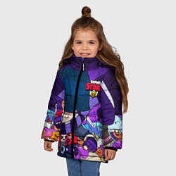 Куртка зимняя для девочки BRAWL STARS EDGAR, цвет: 3D-черный — фото 2